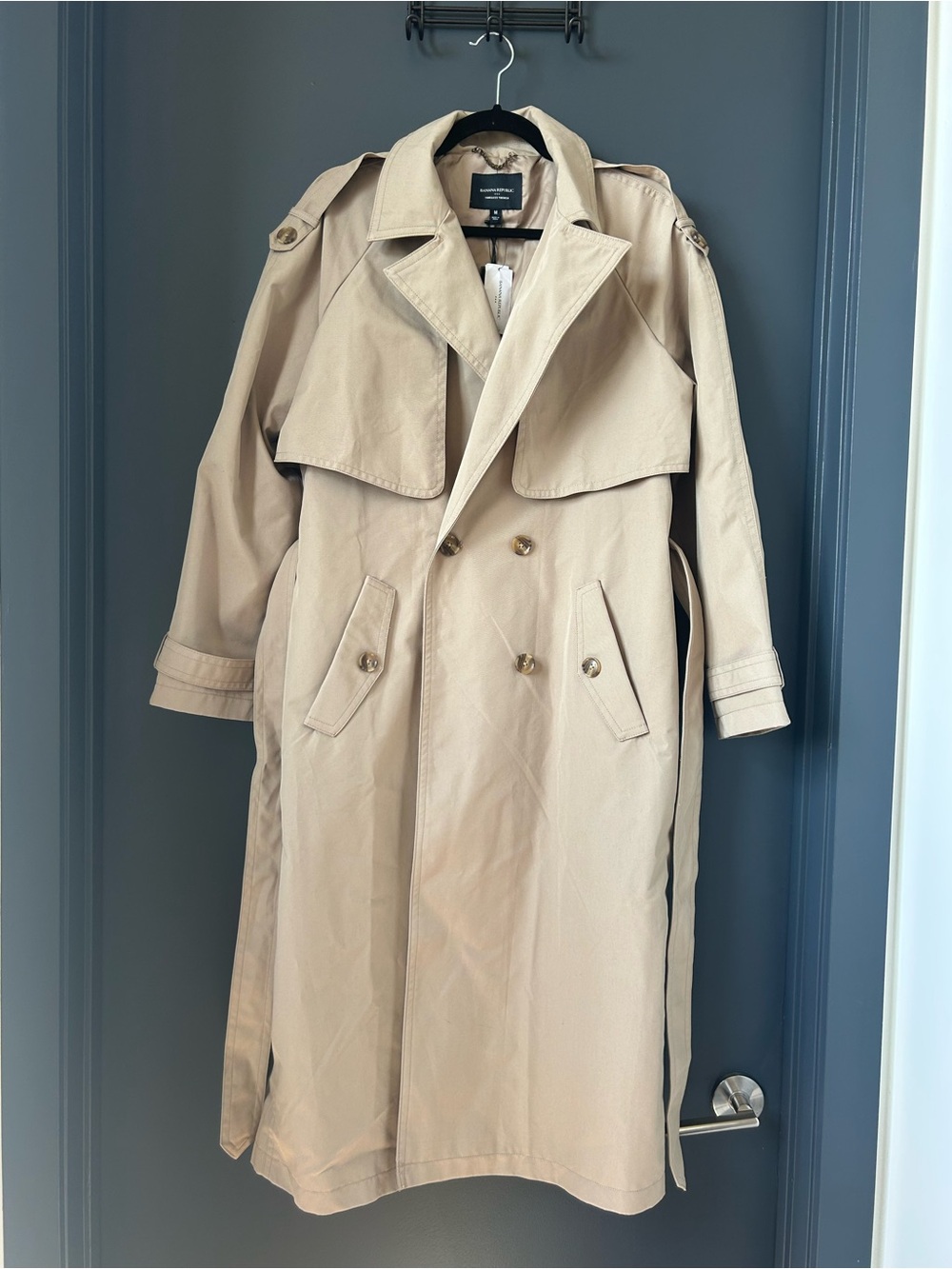 Banana Republic Beige Double-Breasted Trench Coat